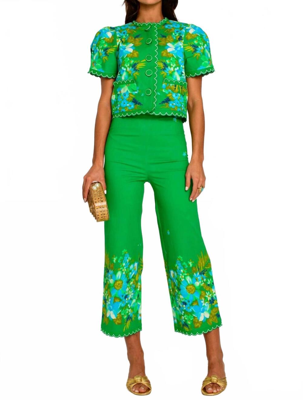 NEW ELIZABETH AND JAMES jojo straight leg pants in hula